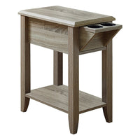 Monarch Specialties 3198 Accent Table - 23"H/Dark Taupe With A Glass Holder-Compact, space saving side accent table in a contemporary design