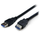 StarTech Black SuperSpeed USB 3.0 Extension Cable A to A, M/F, 1m-Extends a USB 3.0 cable by up to a meter at transfer rates of up to 5 Gbps, which ensures an ideal connection even at longer distances