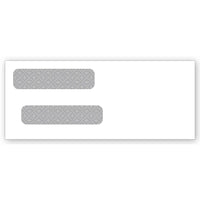 Deluxe Double Window Self-Seal Cheque Envelopes, 8-5/8" x 3-5/8", 500 Pack (92534-500)-Double window, confidential self seal