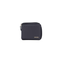 Champs Black Label Leather RFID Zip-Around Wallet, Navy-RFID blocking wallet in Gift box