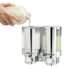 Aviva Dispenser 2, Chrome-Includes handy storage hooks for razors and accessories