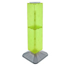 Azar Displays 40" x 8" x 8" Standard 4-Sided Interlocking Pegboard Display Tower, Green (703387-GRE)-Revolves on a weighted base