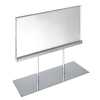 Azar Large Acrylic Block Sign Holder On Chrome Stand For Counter, 17" x 11" (104566)-Sign Holder