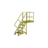 Tri-Arc Unsupported 50" Cantilever Rolling Ladder, Perforated, 84" x 84" (UCU500540246)-Frame Material: Steel