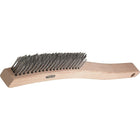 Osborn V-Trim Long Handle Scratch Brushes, Stainless Steel, 3 x 19 Wire Rows, 13-3/4" Long - 6 Pack-Brush Length: 6"
