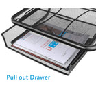 ShoppingAll Metal Mesh Monitor Desk Stand Riser Printer Stand Holder with Drawer Organizer-Ideal desk stand choice for monitors, laptops, and printers.