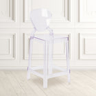 Flash Furniture Ghost Counter Stool with Tear Back - Transparent Crystal-Footrest
