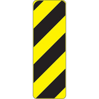 Accuform Signs Hazard Traffic Sign, 6" x 24", Aluminum, Pictogram (SAX577)-Display Type Bolt-On