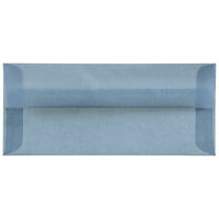 JAM Paper #10 Business Envelopes - 4 1/8" x 9 1/2" - Surf Blue Translucent Vellum - 25 Pack-Colour: Surf Blue