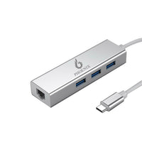 Phoenix USB-C to Ethernet, USB3.0 x 3 Multiport Adapter, Aluminum Alloy Housing-USB-C to Ethernet