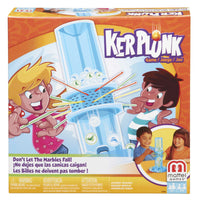 Mattel Games Ker Plunk!-Create a 'lattice' of sticks midway through the translucent tube and place the marbles on top; players choose one of four compartments in the base -- 2 to 4 people can play!