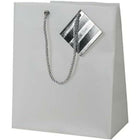 Jam Paper Opaque Shopping Bags - Small - 7 1/2" x 9" x 4" - Clear - 100 Pack-Clear Opaque Shopping Bag