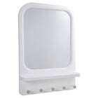Truu Design Modern Wall Mirror Organizer, 13.5 x 19.5, White-Material: made of high-quality, durable and long-lasting plastic frame and glass mirror, light in weight and easy to mount