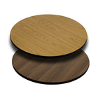 Flash Furniture 36" Round Table Top with Natural or Walnut Reversible Laminate Top-Restaurant Dining Table Top