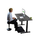 Uncaged Ergonomics 48" RISE-UP Electric Height Adjustable Desk - Black Bamboo-Frame height range: 27.2"- 45.3"