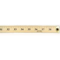 Charles Leonard Ruler Meter Stick with Metal End, 39", 6 Pack (CHL77595)-Made of selected wood, these rulers are lacquered with a multiple coat for a natural finish