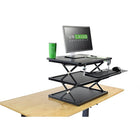 Uncaged Ergonomics CHANGEdesk Adjustable Height Standing Desk Riser with Adjustable Keyboard Tray, Black (CDM-B)-Effortless, NEW gas-assisted height adjustment lets you quickly move from sitting to standing in seconds. A better laptop & desktop stand up desk converter