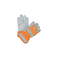 Zenith Safety Premium Quality High Visibility Fitters Gloves, Large, Split Cowhide Palm, Thinsulate Inner Lining - 12 Pack-Cuff Material: Rubberized