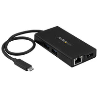 StarTech USB-C Multiport Adapter for Laptops, Power Delivery, 4K HDMI, GbE, USB 3.0 (DKT30CHPD)-Expands the connectivity of your port-limited laptop, using the convenient built-in USB-C cable