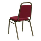 Flash Furniture HERCULES Trapezoidal Back Stacking Banquet Chair in Burgundy Fabric - Gold Vein Frame-Burgundy Fabric Upholstery