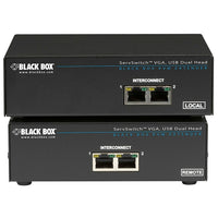 Black Box ACU6222A ServSwitch CATx USB KVM Extender Dual-Head VGA with Serial and Audio-Extender