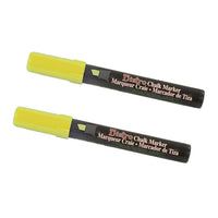 Marvy Uchida Chisel-Tip Liquid Chalk Markers - Erasable - Dustless - Yellow - 2 Pack-Colour: Yellow