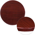 Flash Furniture 30" Round High-Gloss Mahogany Resin Table Top with 2" Thick Drop-Lip-Restaurant Dining Table Top