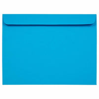 JAM Paper 9" x 12" Booklet Catalog Coloured Envelopes - Blue Recycled - 50 Pack-Blue Envelope