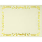 St. James Elite Bond Certificates, Ivory Linen with Deco Gold Foil Design, 12 Pack-Premium linen 24 lb ivory certificates