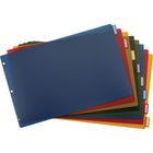 Cardinal 11 x 17 Poly Insertable Dividers - 8 Tabs - Multicolour-Scratch-resistant, transfer-safe poly will not lift inks or toners 