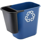 Rubbermaid Commercial FG295073BLA Trash Can Recycling Side Bin, Rectangular, Black-Enables ongoing separation of trash and recycling.