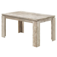 Monarch Specialties 1088 Dining Table - 36"X 60"/Taupe Reclaimed Wood-Look-Taupe Reclaimed wood-look