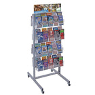 Azar Displays 2-Sided Wheeled Brochure Display, Clear (700670-CLR)-Made from high impact styrene