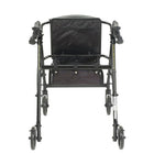 Drive Medical Rollator Walker with Back Support and Padded Seat, Black-Zippered pouch under seat for added privacy and security of personal items