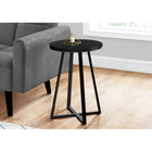 Monarch Specialties 2175 Accent Table - 22"H/Black/Black Metal-Use it conveniently as a snack table or sofa side table