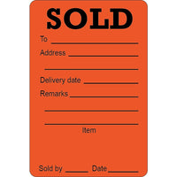 Wamaco Sold Sticker Large - 2" x 3" - 500 Pack-Adhesive paper