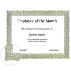 St. James Gioche Bond Certificates, Green w/Gold Seals, 24lb, 8 1/2" x 11", 25 Pack-Includes imprintable gold seals to transform each certificate into a treasured keepsake