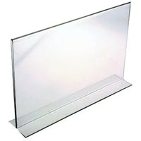 Eddie's Bottom Loading Sign Holder - 7" H x 11" W - Clear Acrylic - 6 Pack-Acrylic Sign Holder