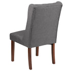 Flash Furniture HERCULES Preston Series Tufted Parsons Chair - Grey Fabric - 2 Pack-High Density Foam Padding