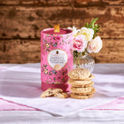 Grandma Wild's Victorian Floral Tube with Strawberry & Cream with White Chocolate Chips Biscuit - 150g-Suitable for vegetarians