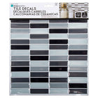 CTG Brands Rectangular Glossy Wall Tile, Black, Grey, 6 Pack-Versatile: use the peel and stick backsplash wallpaper for kitchen sink walls, bathroom backsplash, bedroom walls, laundry room, staircase, or on any other flat surfaces that are non-porous surfaces
