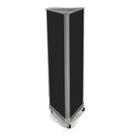Azar Displays 60" x 16" 3-Sided Pegboard Floor Display with Wheels, Black (700451-BLK)-Display unit is pre-assembled