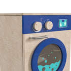 Flash Furniture Bright Beginnings Commercial Grade Wooden Kid's Washing Machine with Integrated Storage and Turning Knobs-Opening Front Door with Inner Storage