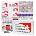 First Aid Central Type 2 Basic First Aid Kit - Small - 2-25 Persons - Plastic Case-Packed in a durable wall mountable plastic case with bilingual first kit logo