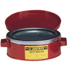 Justrite Bench Cans, 4 7/8" x 5 1/2", 2Lb-Spring-loaded, perforated plated steel dasher plate