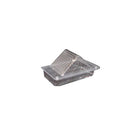 Par-Pak 6" x 3" x 3-1/4" Polystyrene Large Container Hinged Sandwich Wedge, 500 Pack-Clear