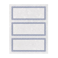 St. James Regent Gift Certificates - 24 lbs. - 3 2/3 x 8 1/2" - Blue - 75 Pack-Gift certificates/donor receipts
