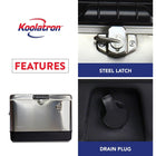 Koolatron Stainless Steel Ice Chest Cooler with Bottle Opener - 51 L-Holds up to 85 standard 355 mL / 12 oz cans
