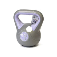 PurAthletics Kettle Bells - 10 lbs. - Grey/Purple-Cement filled