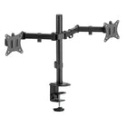 Uplite up to 32" Dual Monitor Desk Mount Fully Adjustable Articulating Stand, Black (UPMM32A)-Adjustable arm offers 45 degree tilt, 180 degree swivel, 360 degree rotation, and height adjustment along the center pole